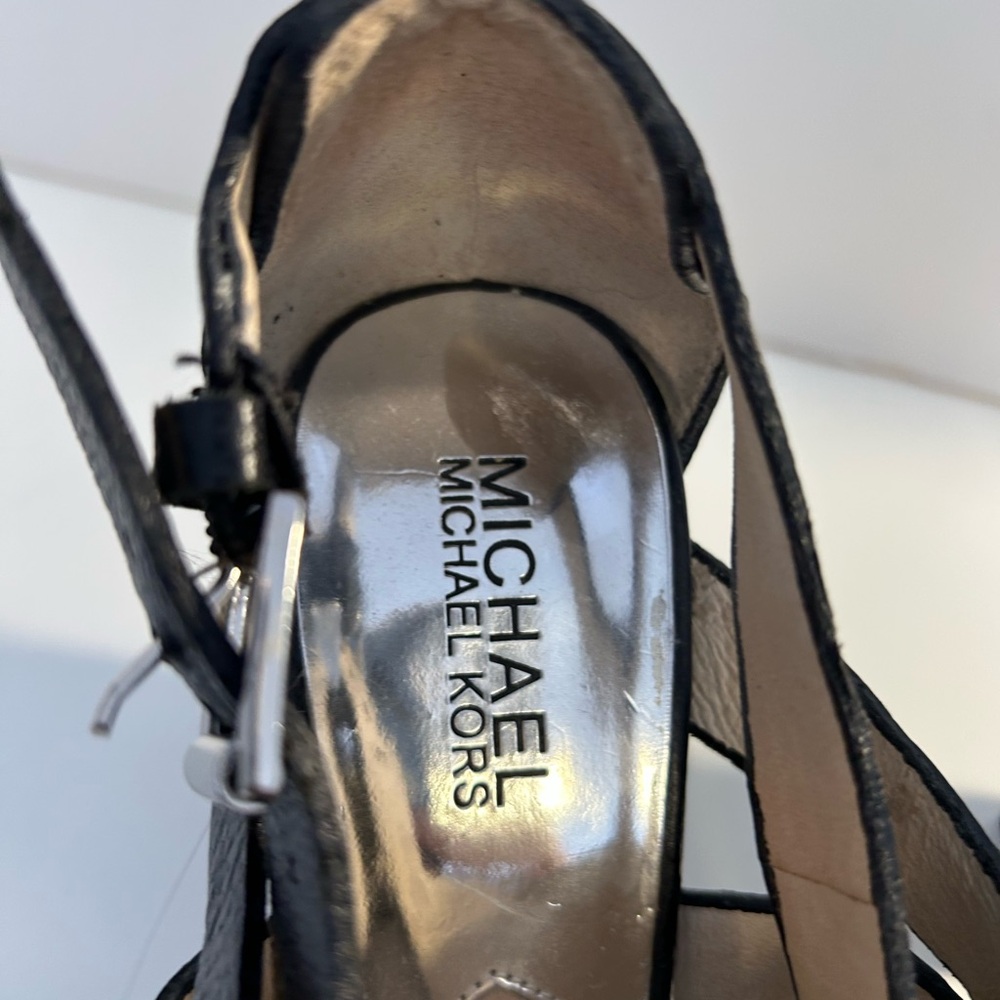 Michael Kors Black Leather Heels - Picture 5 of 5